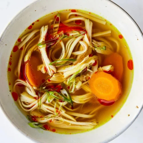 Chicken And Rice Soup With Turmeric And Ginger