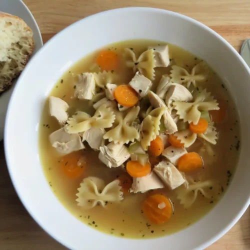 Chicken Noodle Soup With Bow Tie Pasta