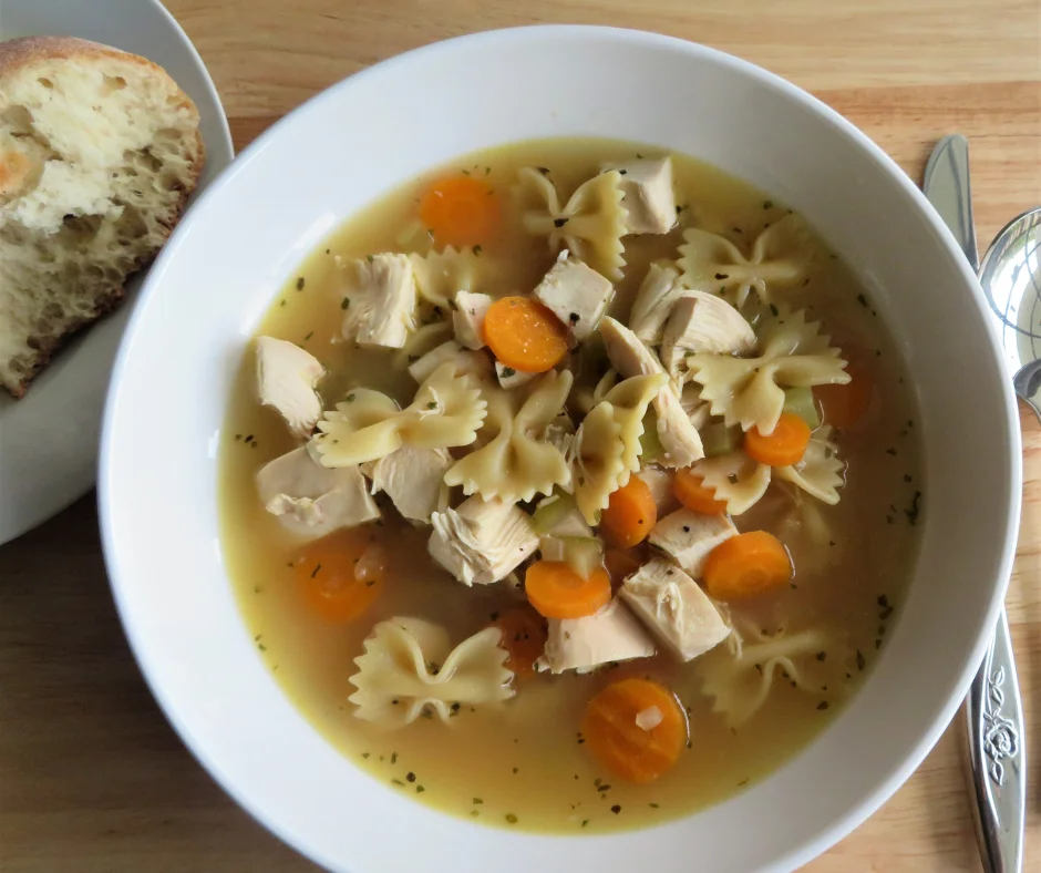 Chicken Noodle Soup With Bow Tie Pasta