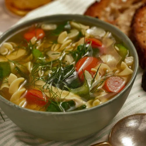 Chicken Soup With Spaghetti Squash