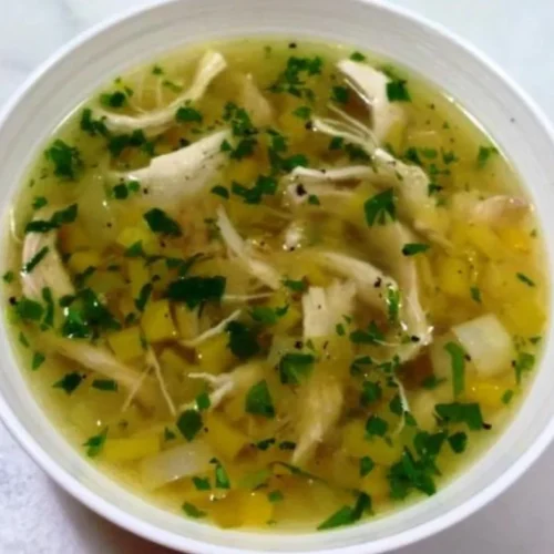 Leeks In Chicken Noodle Soup