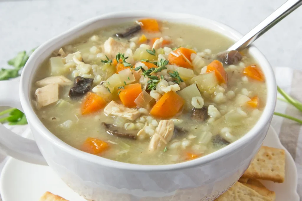 Lemon Chicken Barley Soup