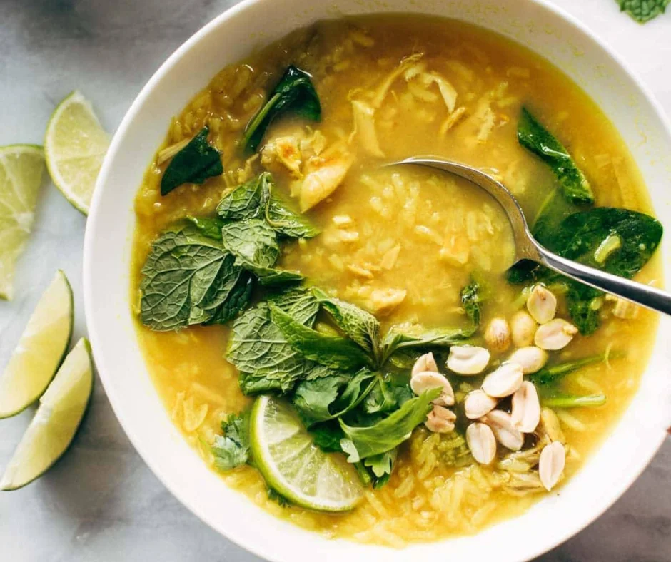 Mediterranean Style Turmeric Lemon Chicken Soup