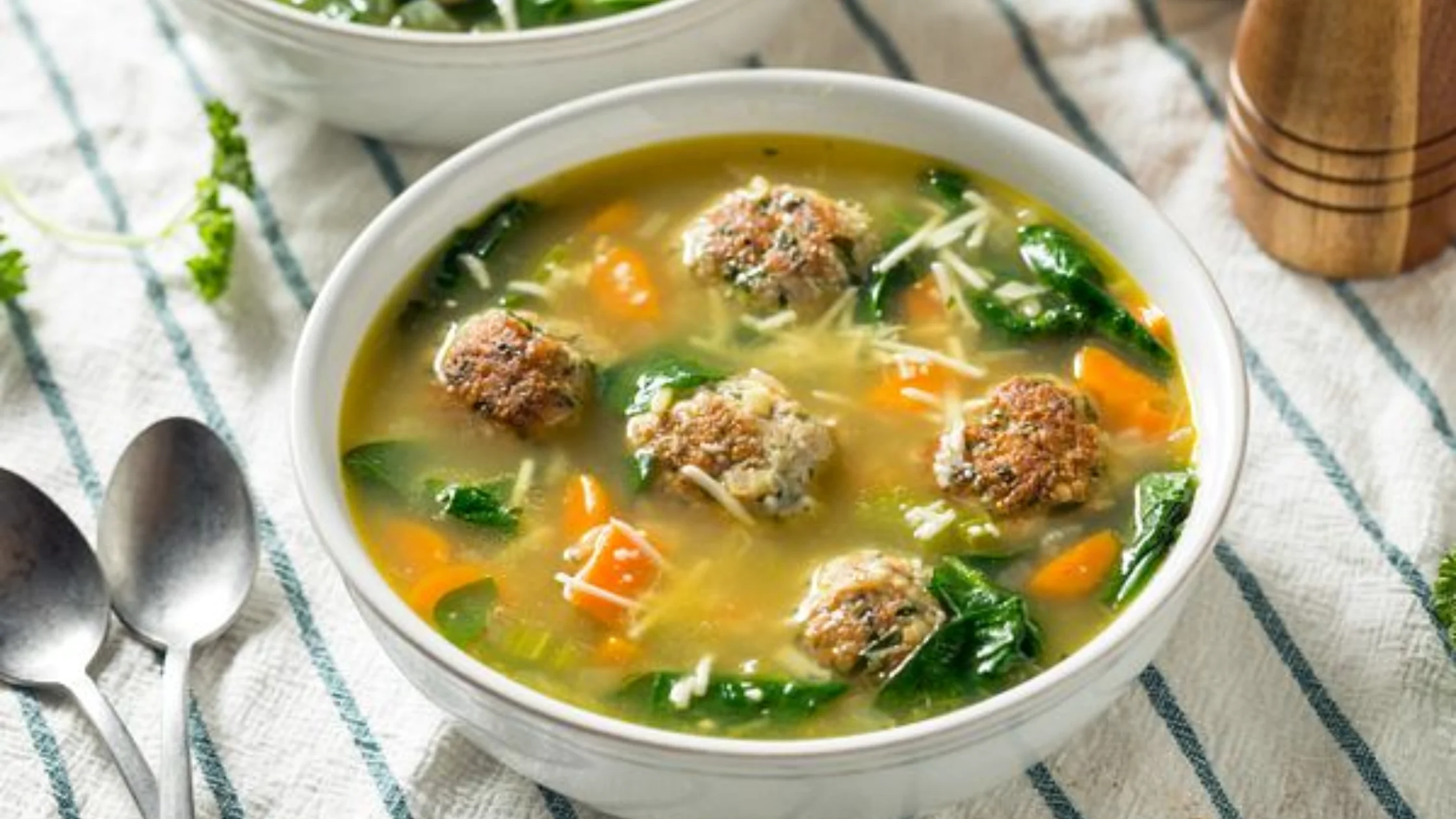 Chicken Soup With Meatballs And Escarole