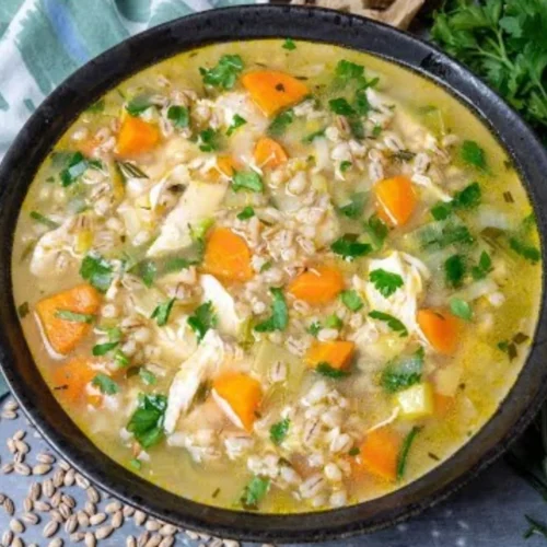 Creamy Chicken Barley Soup