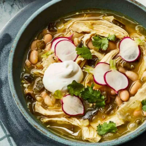 Green Chili Chicken Noodle Soup