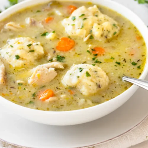 Chicken Corn Soup With Dumplings