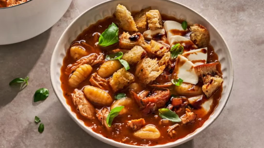 Caprese Chicken Gnocchi Soup