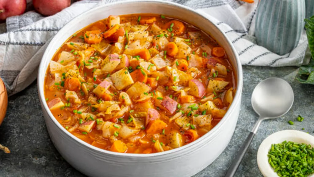 Chicken Soup With Cabbage And Tomatoes