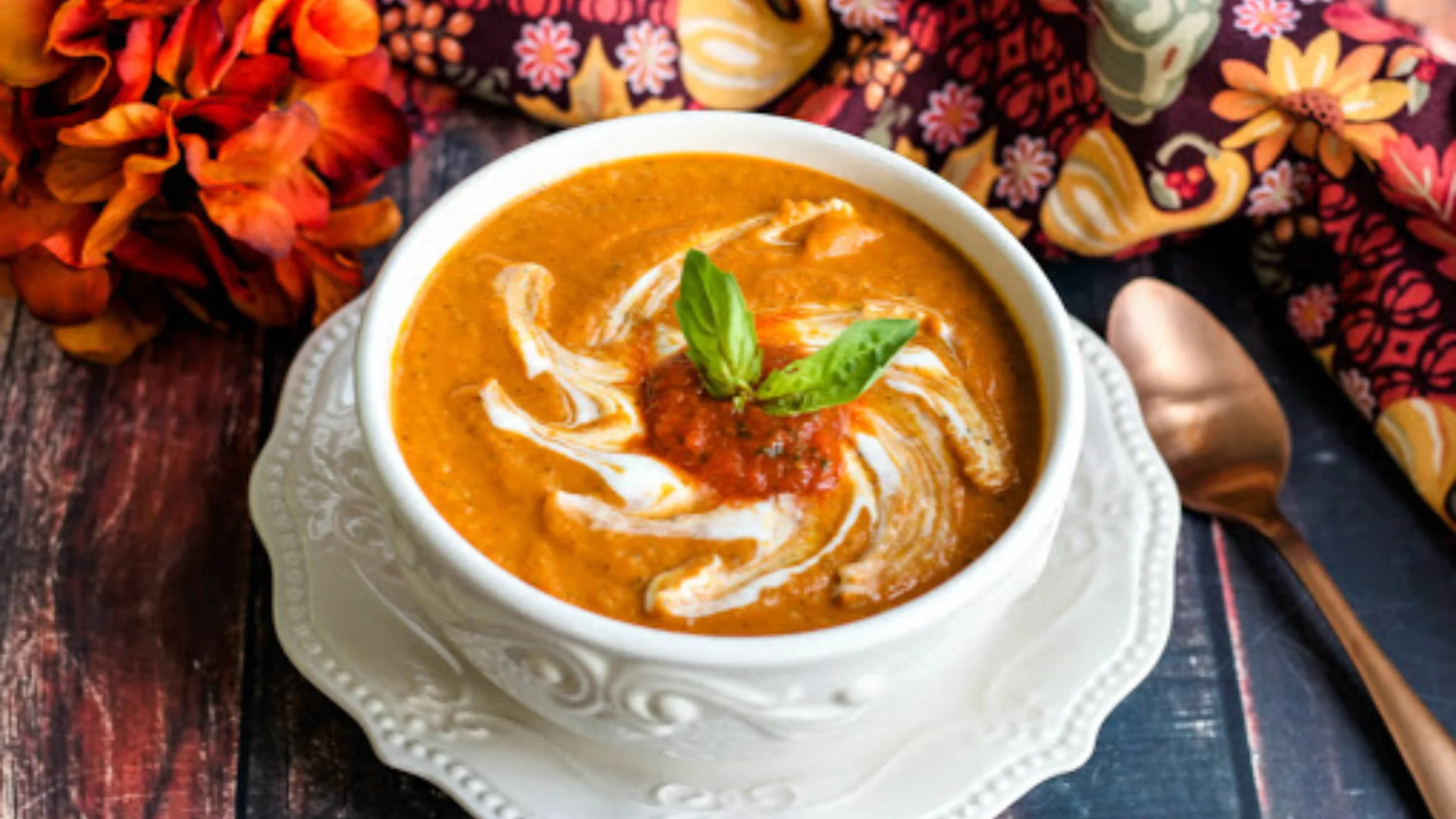 Roasted Butternut Squash Tomato Soup